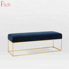Fashionable nodic lounge fabric sofa bench stool